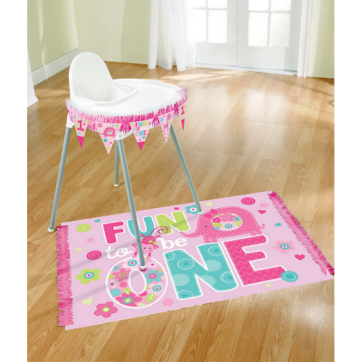 One Wild Girl High Chair Decorations Kit 2PK