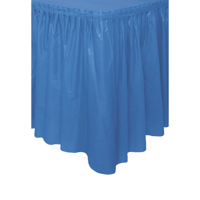 Plastic Tableskirt Royal Blue