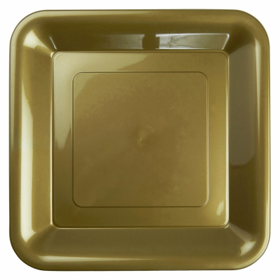 Five Star Square Banquet Plate 26cm Metallic Gold 20PK