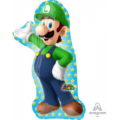 Super Mario Brothers Luigi Supershape Foil Balloon