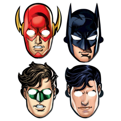 Justice League Paper Masks 8PK