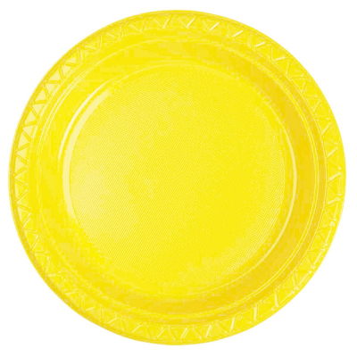 Five Star Round Dinner Plate 22cm Canary Yellow 20PK