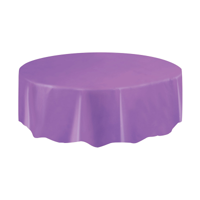 Round Plastic Tablecover Purple