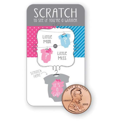 Bow or Bowtie? Girl Scratch Card Reveal Game 12PK
