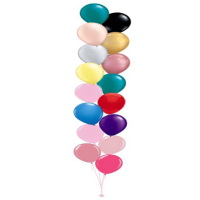 Plain Colour Helium Balloon Bouquests 16 Balloons