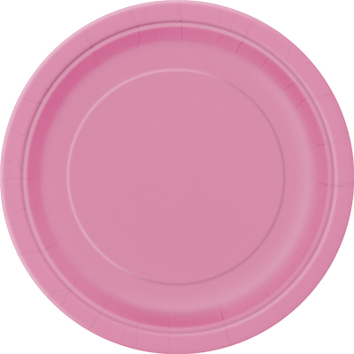 Paper Around Plates 18cm - Hot Pink 8PK
