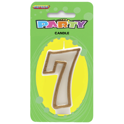 Numeral Candle 7 Gold