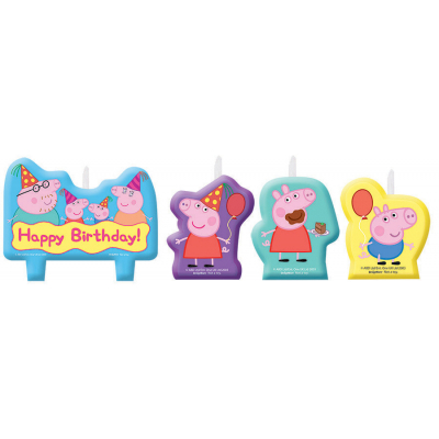 Peppa Pig Birthday Candle Set 4PK