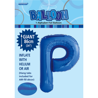 86cm 34 Inch Gaint Alphabet Foil Balloon Royal Blue P