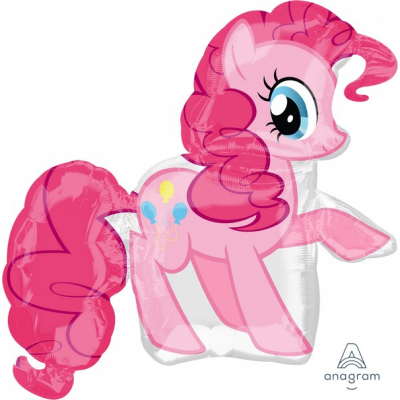 Supershape Pinkie Pie Foil Balloon Inflated with Helium