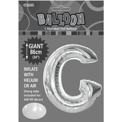 86cm 34 Inch Gaint Alphabet Foil Balloon Silver G