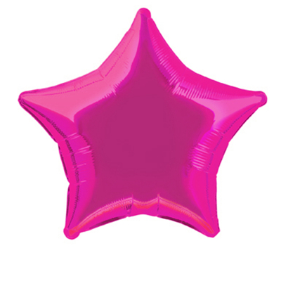 50cm Star Foil Balloon Hot Pink