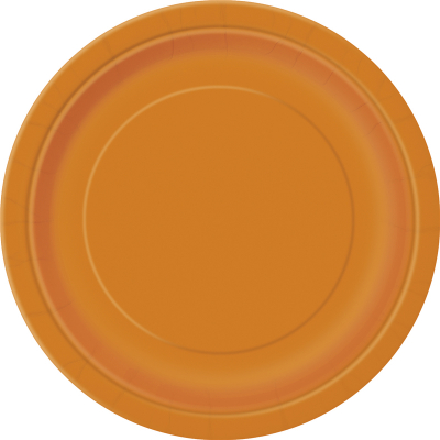 Paper Around Plates 18cm - Orange 8PK