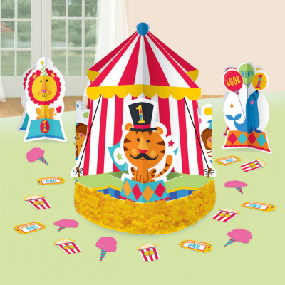 Fisher Price 1st Birthday Circus Table Decorations Kit 23PK