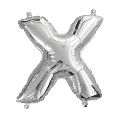 35cm 14 Inch Silver Foil Balloon X