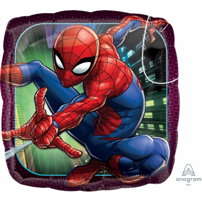 45cm Standard Spiderman Animated Foil Balloon Inflated with Helium