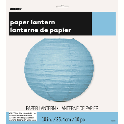 Round Lantern 25cm Pastel Blue