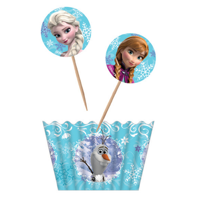 Disney Frozen Cupcake Kit Holder & Topper 12PK
