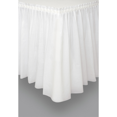Plastic Tableskirt White
