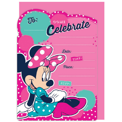 Minnie Mouse Invitation & Envelope 16PK