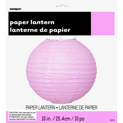 Round Lantern 25cm Pastel Pink