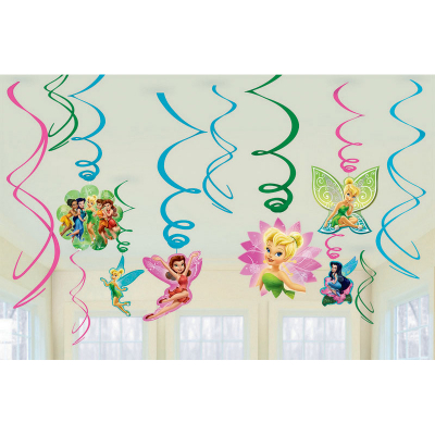 Tinker Bell Best Friend Fairies Swirl Decoration Value Pack 12PK