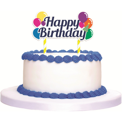 Cake Topper Happy Birthday Balloons