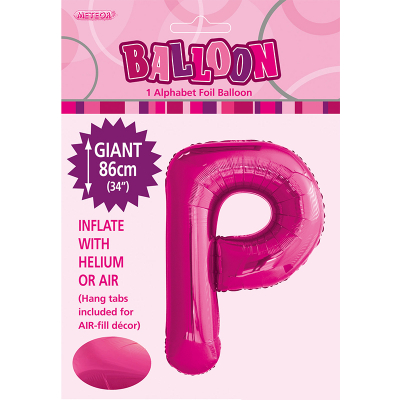 86cm 34 Inch Gaint Alphabet Foil Balloon Dark Pink P