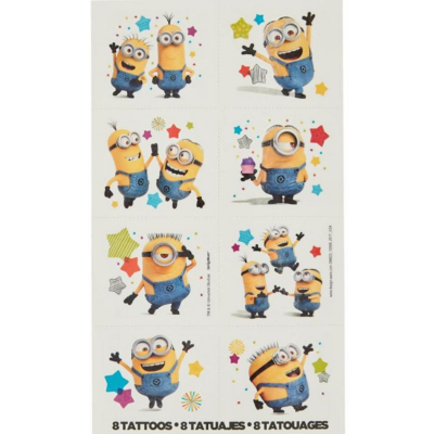 Despicable Me Tattoo Favors 8PK