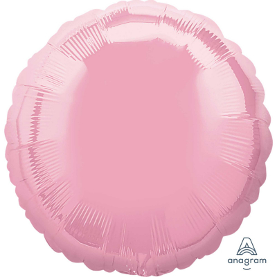 45cm Round Foil Balloon Pink Inflated with Helium