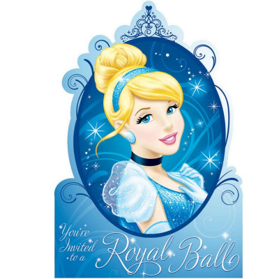 Cinderella Postcard Invitations 8PK