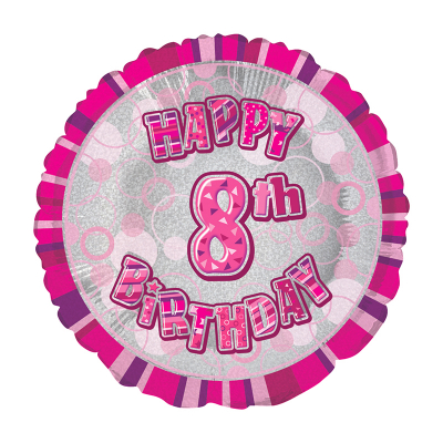45cm Glitz Pink Foil Balloon 8