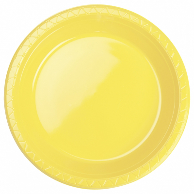 Five Star Round Banquet Plate 26cm Canary Yellow 20PK