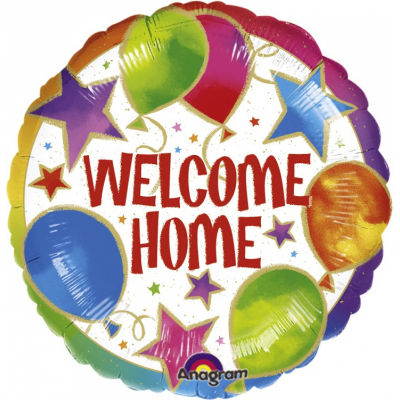 45cm Standard Welcome Home Celebration Foil Balloon Inflated with Helium