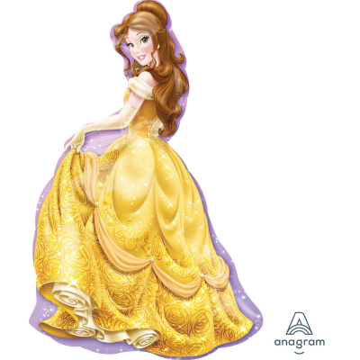 Supershape Disney Princess Belle Foil Balloon Inflated with Helium
