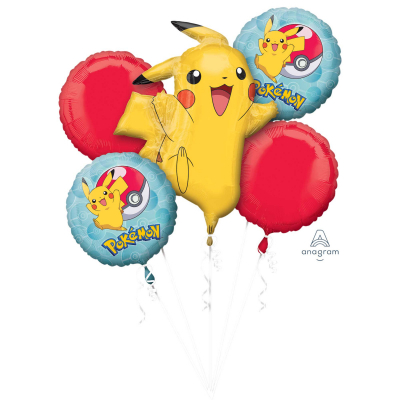 Pokemon Foil Balloon Bouquet 5PK