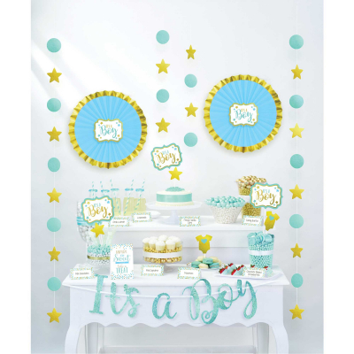 Baby Shower It's a Boy Candy Buffet Table Decorating Kit 23PK