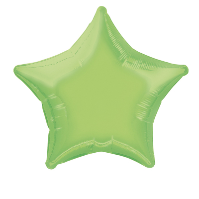 50cm Star Foil Balloon Lime Green