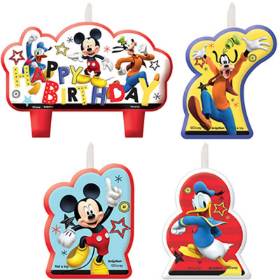 Mickey Mouse On The Go Birthday Candle Set 4PK