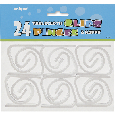 Clear Tablecover Clips 24PK