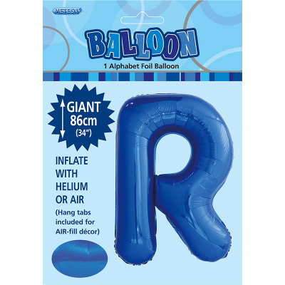 86cm 34 Inch Gaint Alphabet Foil Balloon Royal Blue R
