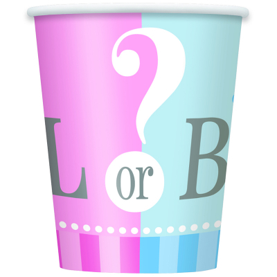 Baby Reveal Paper 270ml Cups 8PK