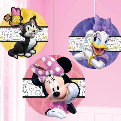 Minnie Mouse Happy Helpers Honeycomb Decorations 3PK
