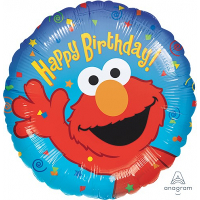 45cm Standard Elmo Birthday Foil Balloon Inflated with Helium