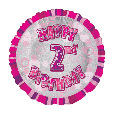 45cm Glitz Pink Foil Balloon 2