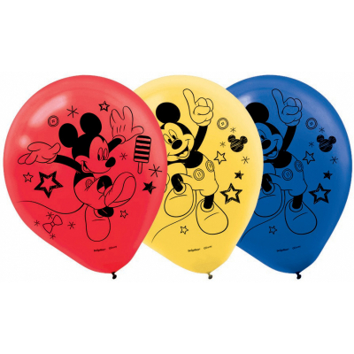 Mickey Mouse On The Go 30cm Latex Balloons 6PK
